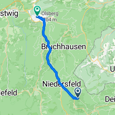 Am Ufer, Winterberg nach Heinrich-Sommer-Straße, Olsberg