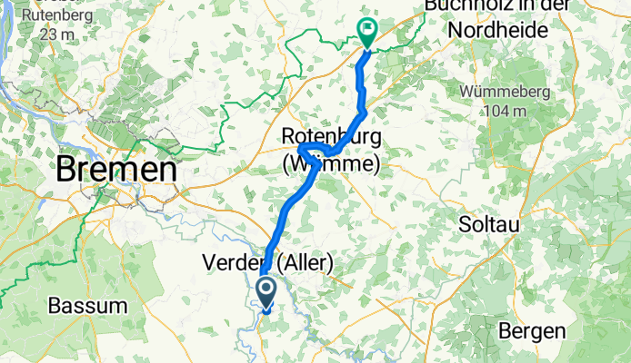 Große Straße, Dörverden nach Bahnhofstraße, Sittensen