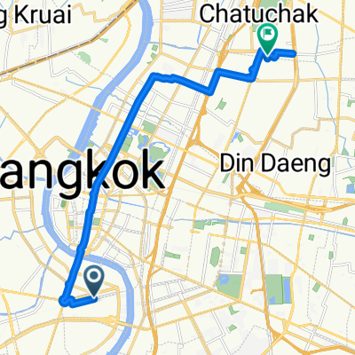 Charoen Rat Road, Khlong San District to Soi Phahon Yothin 18, Chatuchak District