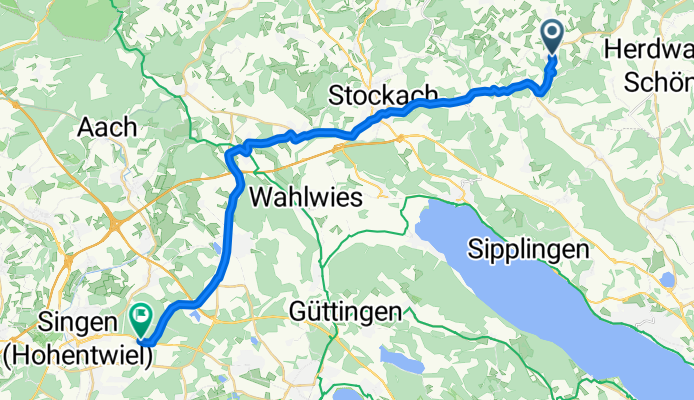 Kahlweg, Hohenfels nach Alusingen-Weg, Singen (Hohentwiel)
