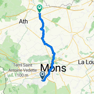 Rue Firmin Piérard, Frameries à Rue des Journaliers, Ath