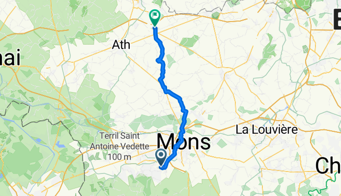 Rue Firmin Piérard, Frameries à Rue des Journaliers, Ath