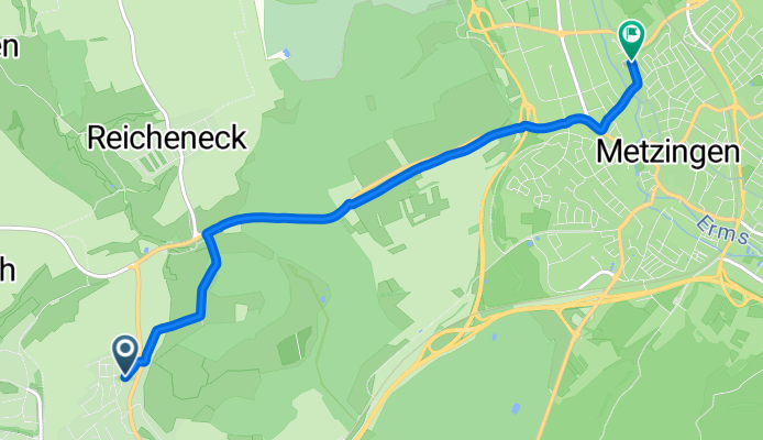 Reichenecker Straße nach Friedrich-Münzinger-Straße