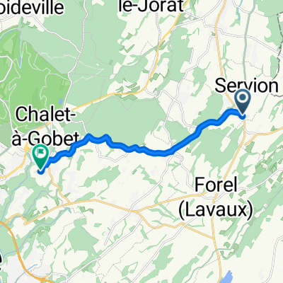 Chemin du Moléson, Servion à Chemin du Chalet à Matthey, Lausanne 26