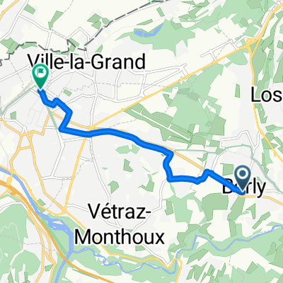 Chemin Lapraz, Cranves-Sales à Esplanade François Mitterrand, Annemasse