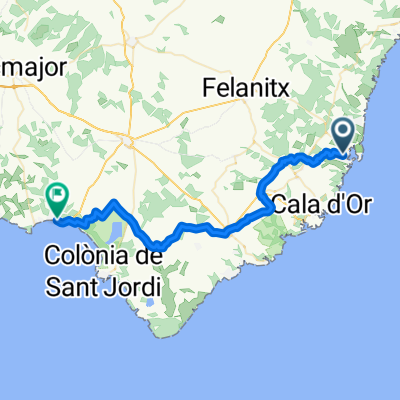 Carrer del Vapor Santueri, Felanitx a Carrer de la Cerviola, Campos