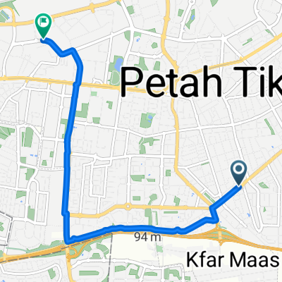 Route in Petah Tikva