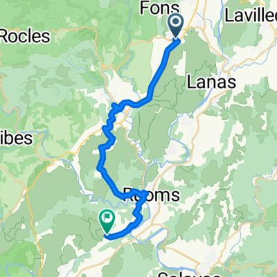 Rue du Barry, Lachapelle-sous-Aubenas à Montée de la Barnerie, Saint-Alban-Auriolles