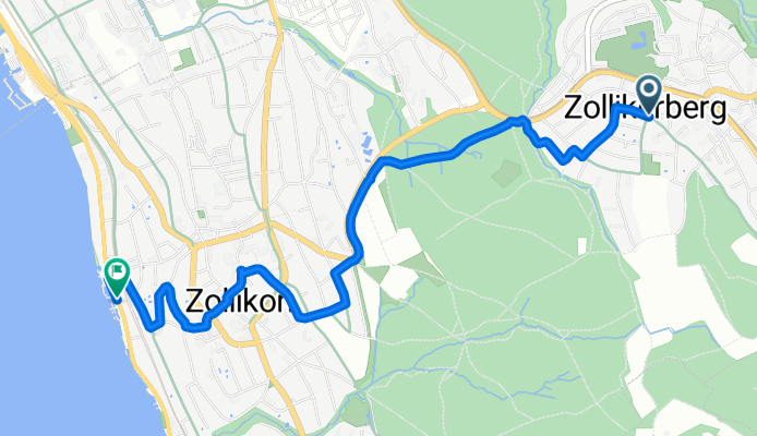 Rosengartenstrasse, Zollikerberg nach Annastrasse, Zollikon