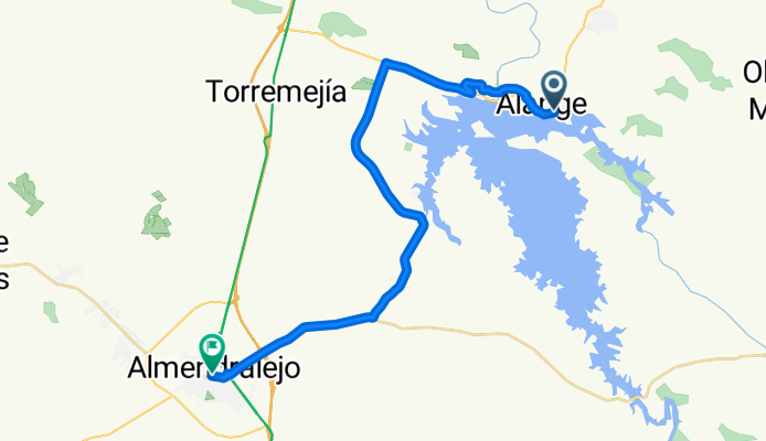 Paseo de las Huertas, Alange a Calle de Francisco Pizarro, Almendralejo