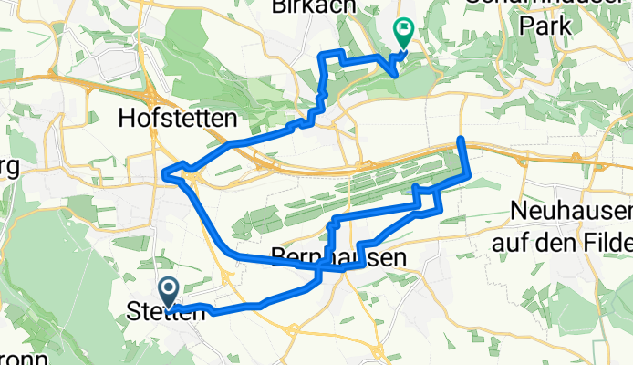 Haldenstraße, Leinfelden-Echterdingen nach Mühlstraße, Ostfildern