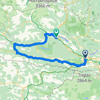 Route nach Spittal an der Drau