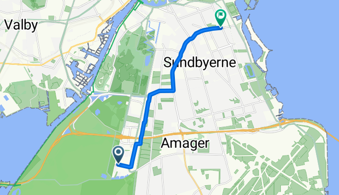 Else Alfelts Vej, København S to Strandlodsvej, København S