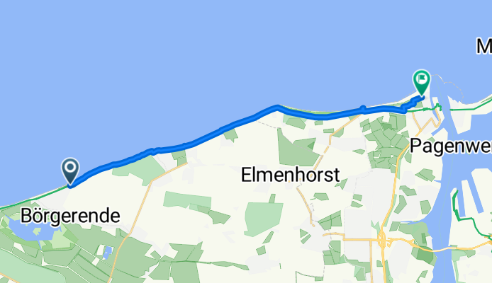 Börgerende, Börgerende-Rethwisch nach Am Leuchtturm, Rostock