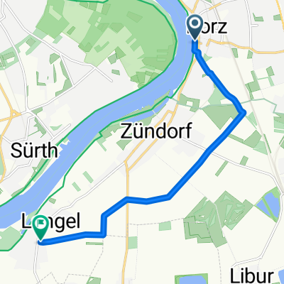 Friedrich-Ebert-Platz, Köln nach Sandbergstraße, Köln