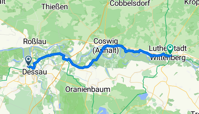 Von Dessau-Roßlau bis Lutherstadt Wittenberg