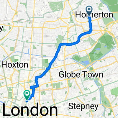 Chatsworth Road, London to Middlesex Street, London