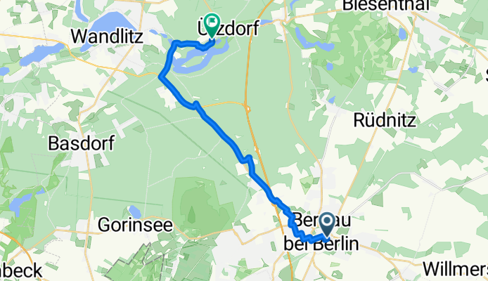 Bernau nach Am Liepnitzsee 8a