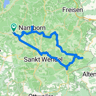 Oberthal über Namborn zur Hütte in Marth, zurück über Wendalinushof