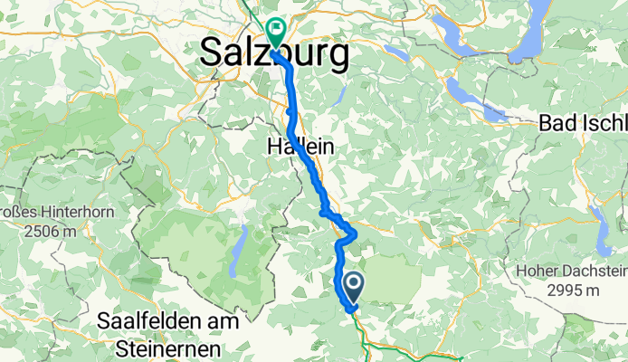 Schlaming, Pfarrwerfen nach Franz-Josef-Straße, Salzburg