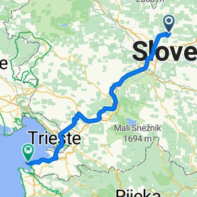 Route from Sela pri Kamniku