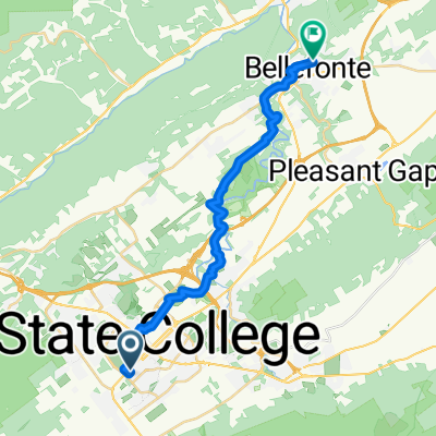 W College Ave, State College to E Linn St, Bellefonte