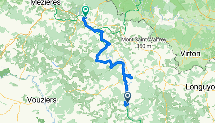 Dun-sur-Meuse nach Sedan