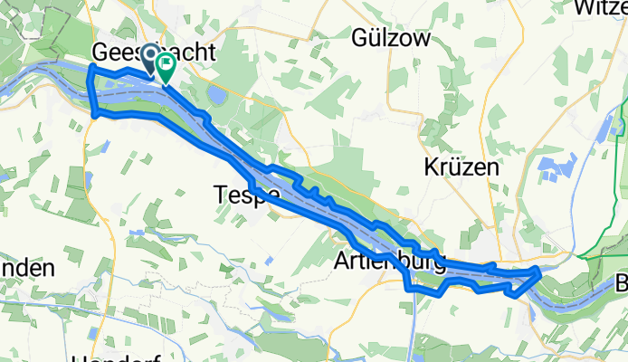 Route in Geesthacht