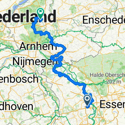 Oranier-Fahrradroute: Abschnitt Moers - Apeldoorn / Oranjefietsroute: Traject Moers – Apeldoorn