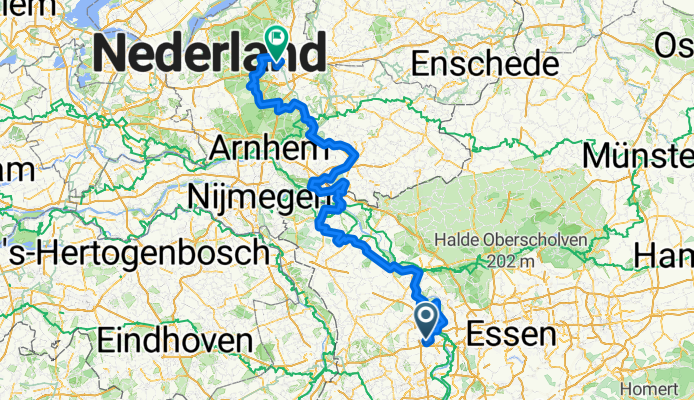 Oranier-Fahrradroute: Abschnitt Moers - Apeldoorn / Oranjefietsroute: Traject Moers – Apeldoorn