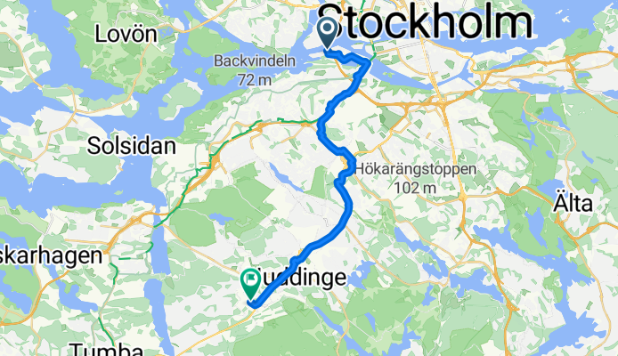 Ekensbergskajen to Hälsovägen