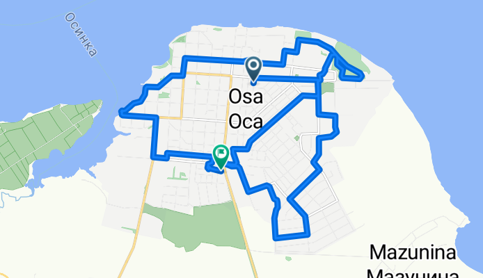 Садовая улица, Оса до улица Злыгостева, Оса