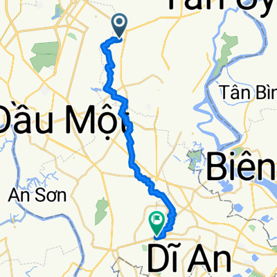 P. Tân Hiệp, TP. Tân Uyên to P. Dĩ An, TP. Dĩ An
