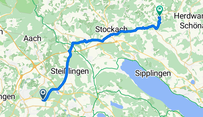 Radolfzeller Straße, Singen (Hohentwiel) nach Am Josenberg, Hohenfels