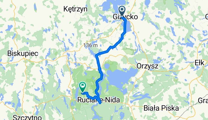 al Wojska Polskiego, Giżycko do Krutyń, Piecki