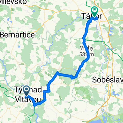 Orlická, Týn nad Vltavou nach 9. května, Tábor