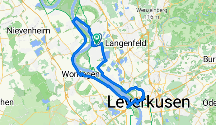 Route in Monheim am Rhein