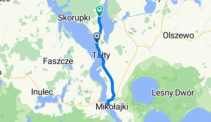 Tałty, Mikołajki do Skorupki, Ryn