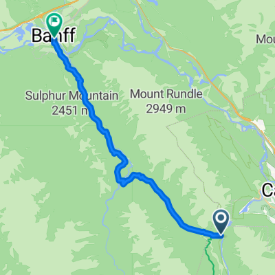 goat creek ha ling to Banff downtown