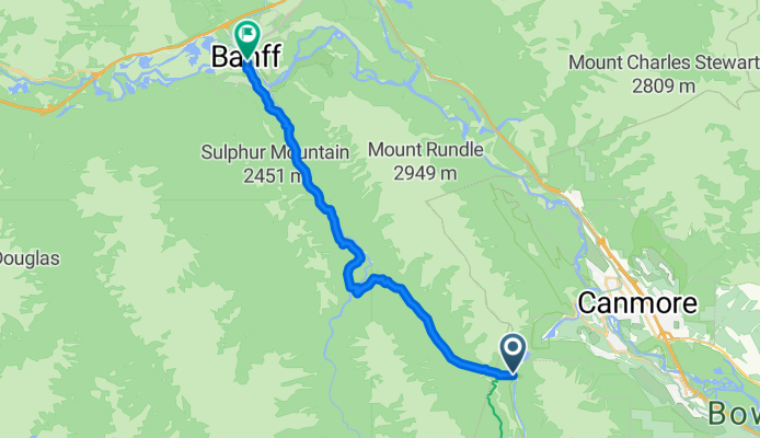 goat creek ha ling to Banff downtown