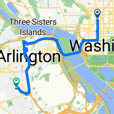 20th St NW, Washington to Second Rd N, Arlington