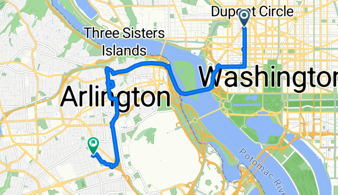 20th St NW, Washington to Second Rd N, Arlington