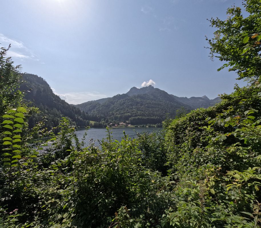 Blick auf den Schwarzensee – Radweg entlang der Ischl Runde von Bad Ischl. 🚴🚴‍♂️
