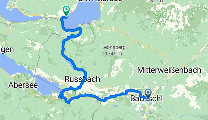 Blick auf den Schwarzensee – Radweg entlang der Ischl Runde von Bad Ischl. 🚴🚴‍♂️