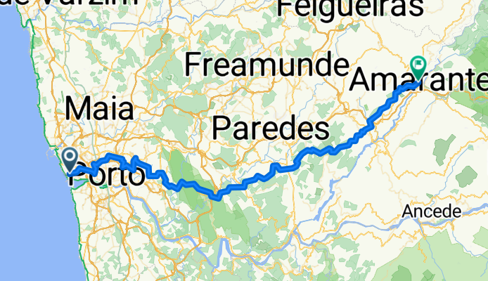 Route from Porto