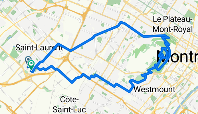 Boul Docteur-Frederik-Philips, Montréal to Boul Docteur-Frederik-Philips, Montréal