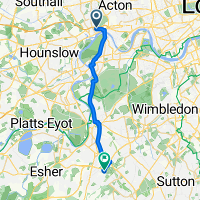 Clayponds Lane, Brentford to Davis Road, Chessington