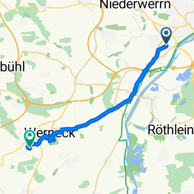 Kreuzstraße, Schweinfurt nach Im Löffelsterz, Werneck