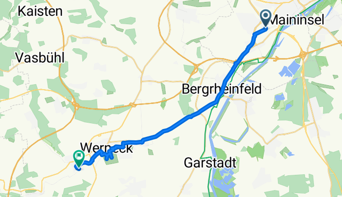 Kreuzstraße, Schweinfurt nach Im Löffelsterz, Werneck