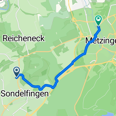 Reichenecker Straße nach Friedrich-Münzinger-Straße